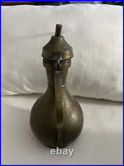 Antique Middle Eastern Copper Coffee Pot, 13 Tall, 10 3/4 Widest withHandle