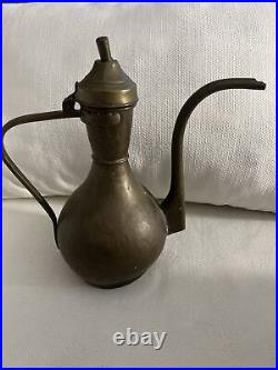 Antique Middle Eastern Copper Coffee Pot, 13 Tall, 10 3/4 Widest withHandle