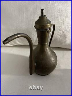 Antique Middle Eastern Copper Coffee Pot, 13 Tall, 10 3/4 Widest withHandle