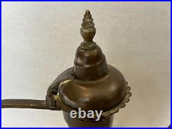 Antique Middle Eastern Copper Coffee Pot, 14 Tall, 10 3/4 Widest withHandle