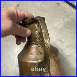 Antique Middle Eastern Copper Pitcher Primitive Style Handle As Is