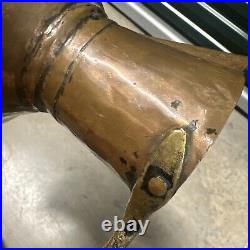 Antique Middle Eastern Copper Pitcher Primitive Style Handle As Is