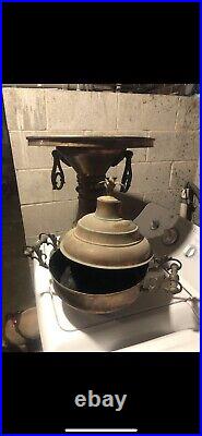 Antique Middle Eastern Hand Crafted Turkish Brass Brazier /cooker/heater/