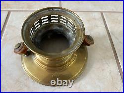 Antique Middle Eastern Hand Made Brass Samovar With Tray And Teapot