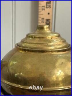 Antique Middle Eastern Hand Made Brass Samovar With Tray And Teapot