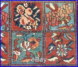 Antique Middle Eastern Hand Woven Garden Design Rug