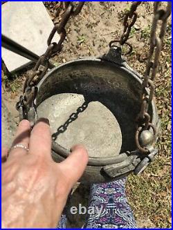 Antique Middle Eastern Islamic Beggar's Bowl mix-pot metal Copper Handchisled