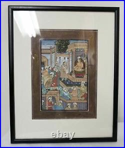 Antique Middle Eastern Islamic Turkish Miniature Painting Persian Arabic