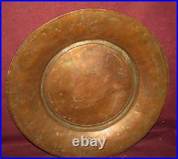 Antique Middle Eastern Ottoman Islamic Tinned Copper Tray or Charger