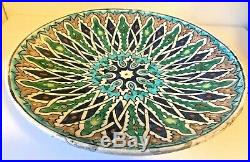Antique Middle Eastern Palestine Pottery Painted Charger