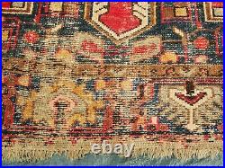 Antique Middle Eastern Persain Hand Knotted Wool Rug. 197cm x 114cm