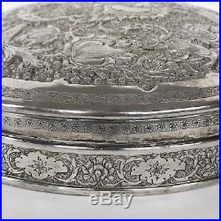 Antique Middle Eastern Persian Islamic 84 Silver box 555 gram marked