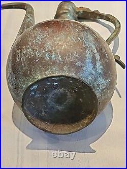 Antique Middle Eastern/Persian Large Tinned Copper Ewer 14 Inches High F/shippin