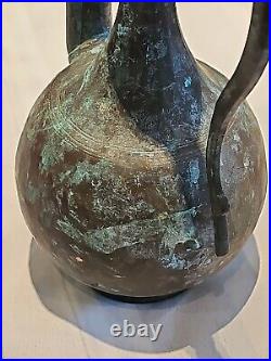 Antique Middle Eastern/Persian Large Tinned Copper Ewer 14 Inches High F/shippin