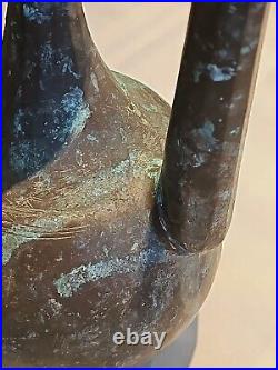 Antique Middle Eastern/Persian Large Tinned Copper Ewer 14 Inches High F/shippin