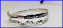 Antique Middle Eastern SIGNED Sterling Neillo Coiled Snake Bracelet