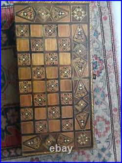 Antique Middle Eastern Syrian Backgammon