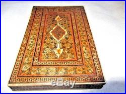 Antique Middle Eastern Wooden Micro Mosaic Qajar Inlay Mirror Case