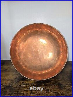 Antique Mixed Metal Brass Inside Copper Bowl 6.5