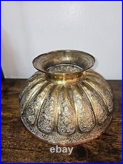 Antique Mixed Metal Brass Inside Copper Bowl 6.5