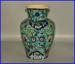Antique Ohannessian Vintage Kutahya Hand Painted Ceramic Iznik Art Pottery Vase