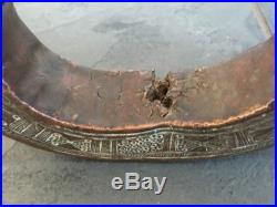 Antique Old Ancient Pair Of Persian Islamic Middle Eastern Bronze Cuff Braclets