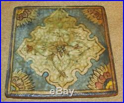 Antique Oriental Persian Middle Eastern Tile with Floral Motif