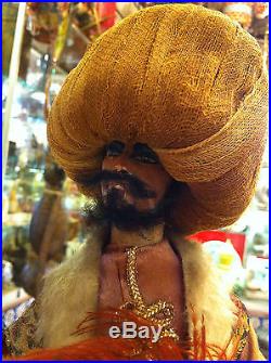 Antique Orientalist Arab Ottoman Sultan Doll Puppet Elmassian Paris