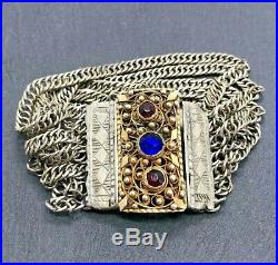 Antique Ottoman Balkans Handmade Silver Gilt Filigree Bracelet 19th Century