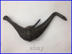 Antique Ottoman Empire Middle Eastern Powder Horn