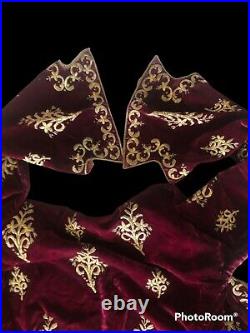 Antique Ottoman Gold Metallic Hand Embroidery On Silk Velvet Robe Anteri