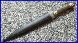Antique Ottoman Islamic Caucasian Kinjal Dagger Knife Sword Bovine Horn Grip