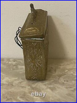 Antique Ottoman Turkish Middle Eastern Brass Palaska Gun Powder Belt Box