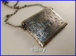 Antique Ottoman Turkish Silver Niello Quran Case Amulet Reliquary