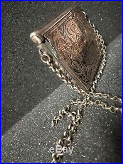Antique Ottoman Turkish Silver Niello Quran Case Amulet Reliquary