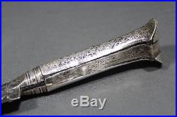 Antique Ottoman yatagan (yataghan) sword with silver mount First half 19th