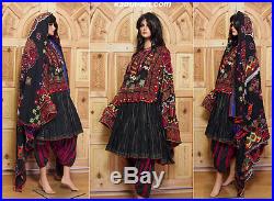 Antique Pakistan Afghanistan ethnic nuristan kohistan embroidered Dress jumlo N3