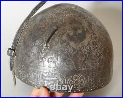 Antique Perisan Ottoman Turkish Islamiccalligraphy Khula Khud Helmet 19th