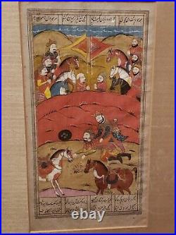 Antique Persian 10TH CENTURY FIRDOUSI Shahnama WATERCOLOR BOOK OF KINGS