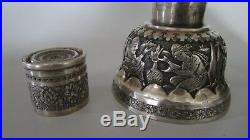 Antique Persian 84 Silver Cocktail Shaker set Withcups Isfahan 938 gram sanatipour