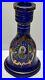 Antique Persian Cobalt Blue Gold Gilded Glass Decanter Hookah Vase 10 1/2