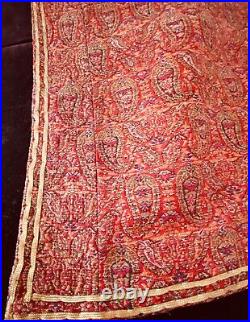 Antique Persian Hand Woven & Embroidered Paisley Boteh Kashmir XX298
