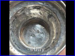 Antique Persian Isfahan Silver Hand Engraved Vase beautiful