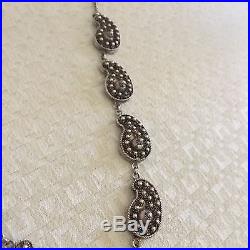 Antique Persian Middle Eastern 800 Sterling Silver Necklace