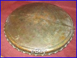 Antique Persian Middle Eastern Tinned Copper Tray