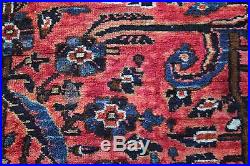 Antique Persian Sarouk, Hand Woven Wool Middle Eastern Carpet Rug, NR