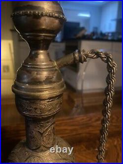 Antique Persian Silver HOOKAH decorative Piece. Islamic Art