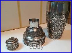 Antique Persian Sterling silver Cocktail shaker French hallmarks 467 gram m1086