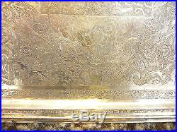 Antique Persian silver tray Museum quality