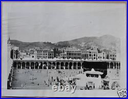 Antique Photo Mecca Makkah Kaaba Saudi Arabia Islam Hajj Hejaz Black White 1924
